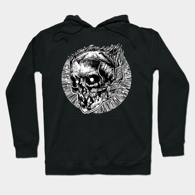 BROKEN SKULL Hoodie by gajahnakal